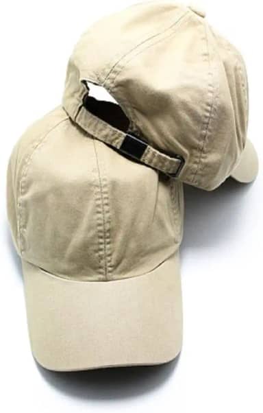 Boné Básico Liso Unissex Ajustável Aba Curva (Creme)