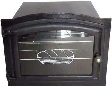 Forno Ferro Fundido Porta Vidro Fogão A Lenha 48x35x30cm P
