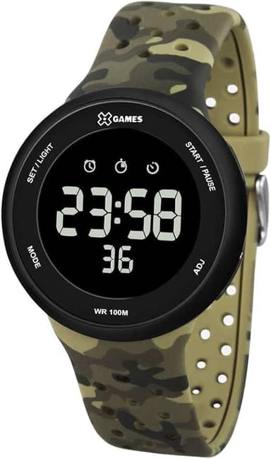 Relógio X Games Masculino Digital Camuflado Esportivo XMPPD486 PXEF