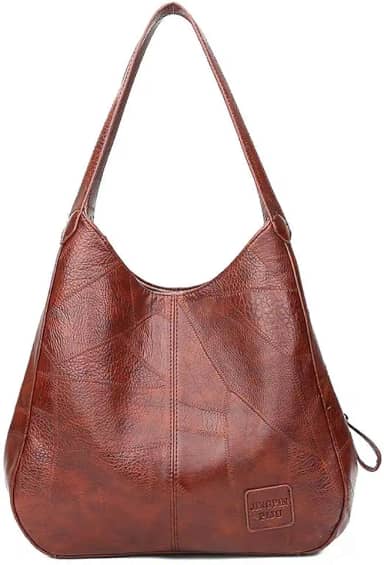 Bolsa Feminina de Ombro Grande em Couro PU, Bolsa Sacola Elegante e Leve para o Dia a Dia, Bolsa de Mão Estilo Tote para Compras e Trabalho
