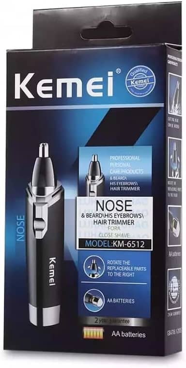 KEMEI Aparador de Pelos Elétrico Original KM-6512 para Trimming do Nariz, Unissex, todos os idades