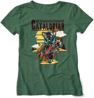 Camiseta Geek Feminina The Catalorian Mandalorian Cat 7 Cores
