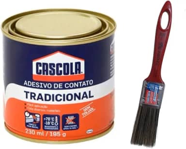 Cola de Contato Cascola 195g Sapateiro + Pincel de Aplicação 1Polegada