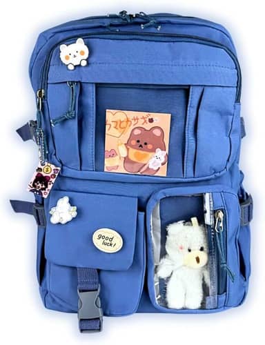 Mochila Kawaii Estilo Coreano Bolso Transparente para Chaveiros Unissex Infantil Adulto Divertida Escolar Volta as Aulas