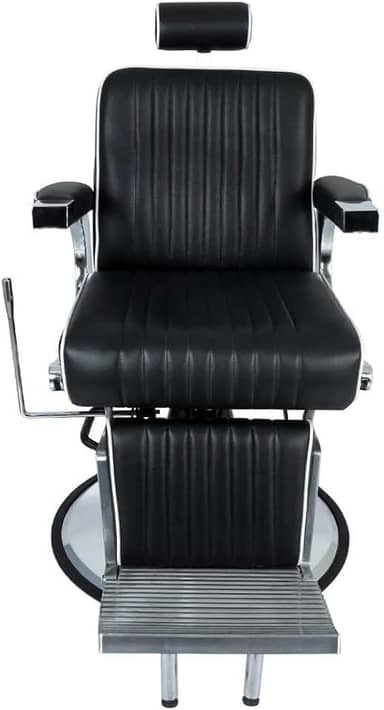 Cadeira Hidráulica Reclinável Barbeiro Salão Pelegrin Pel-6133 Preto