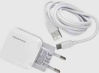 H maston Carregador USB Duplo, 2 Portas USB Turbo, Adaptador de Parede Branco, Carregador turbo, rápido, de celular