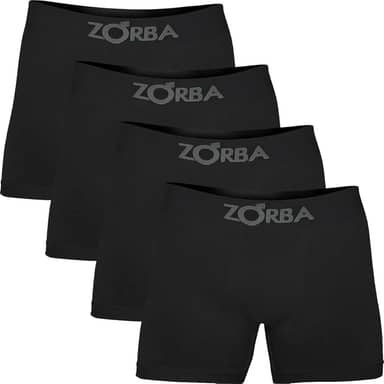 Kit com 4 Cuecas Boxer Algodão Sem Costura Zorba