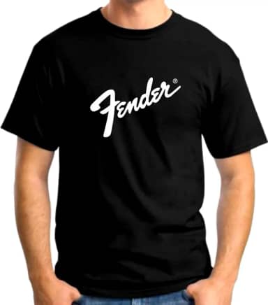Camiseta Fender marca guitarras
