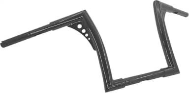 12 Rise 1-14 Cabides Fat Ape Guiador para Harley Softail Flst Fxst Personalizado Sportster Xl Touring Road King, 12 Polegadas Preto