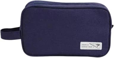 Necessaire Organizadora Unissex Impermeável Bolsa de Viagem Multiuso com 3 Divisórias para Higiene Pessoal, Cosméticos e Acessórios Compacta e Versátil Uso Diário Executiva (Azul Marinho)