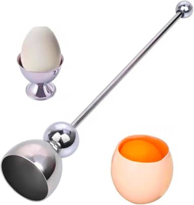 Cortador em Aço Inox Abridor Tampa Corte de Casca De Ovos Cru ou Cozido Top de Linha