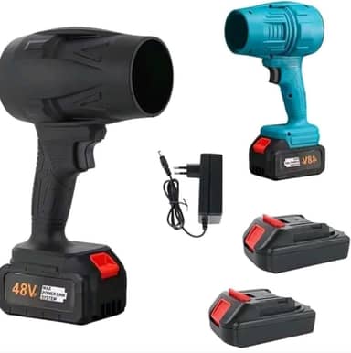 Soprador de Folhas Sem Fio 48V, Bateria de Lítio com Carregador, Turbo Portátil
