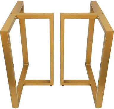 Base de Mesa de Jantar Kansas para Tampos de Vidro Pedra e Madeira até 200cm x 100cm - dourado