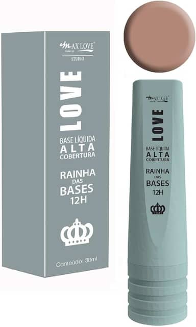 Base Líquida Alta Cobertura Rainha Das Bases 12 Horas Cor 605,Max Love