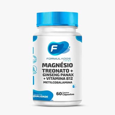 Magnésio Treonato + Ginseng Panax + Metilcobalamina - 60 Doses