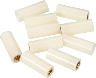 Ponteiras de taco de sinuca de diâmetro de 10 mm, pacote com 10 ponteiras de taco de bilhar para sinuca acessórios de substituição, bege