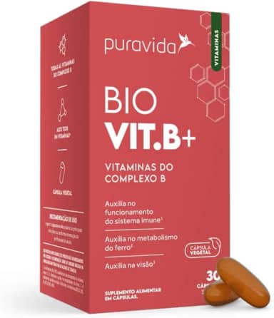 Puravida - BIO VIT B Vitaminas Biodisponíveis Complexo B - 30 caps
