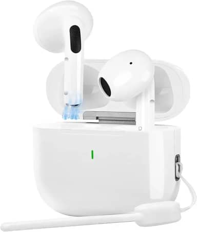 Bettdow Fone de Ouvido Bluetooth 5.3, Tipo USB C Fone de Ouvido Sem Fio com Microfone, Esportivo Sem Fio Bluetooth À Prova D'água HiFi Com Cancelamento De Ruído e Energia para 40 Horas Totais