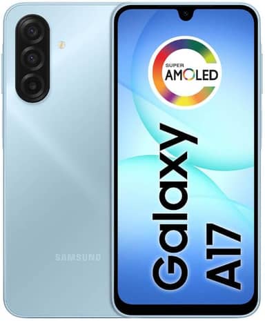 Celular Samsung Galaxy A17, 128GB, 4GB, 50MP Tela 6.7", IP54 - Azul
