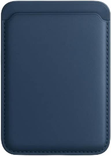 Porta Cartão Carteira Magnética Couro Premium Luxo Celular Para iPhone (Azul)