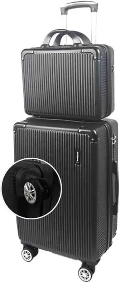 Mala de Bordo 10kg com Frasqueira Bagagem de Mão Expansivel Aprovada ANAC com 4 Rodas duplas 360° Cadeado AntiFurto TSA Mala de Viagem Alça Lateral com Divisória, Leve Resistente, Bolso Para Notebook