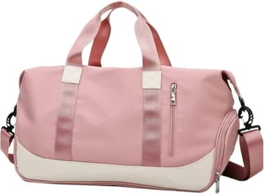 Bolsa Mala de Mão Feminina Grande Transversal Viagem Espaçosa 10 Kg Bordo Rigida Zíper Academia Necessaire Passeio Espaçosa (Rosa)