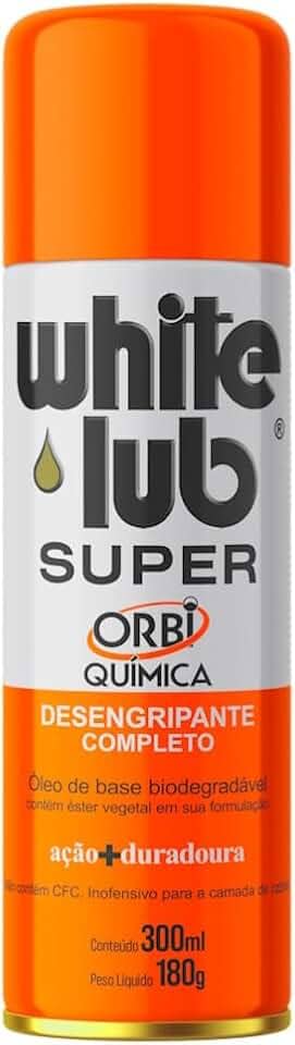 White Lub Óleo Protetivo Desengripante 300ml-180gr P/Carros Motos Casa Escritório Indústria Oficina