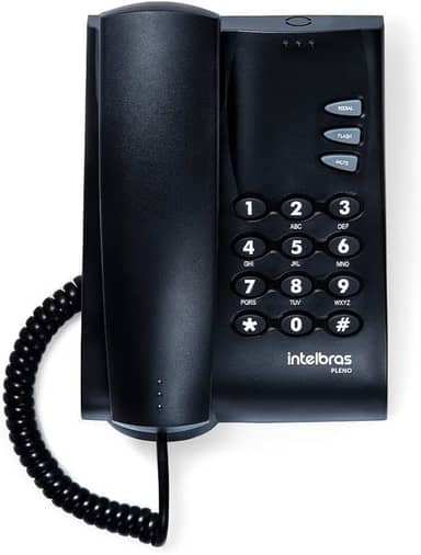 Telefone com fio Pleno Preto Intelbras