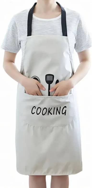 Avental Impermeável Ajustável Com Bolso PVC Anti-Manchas Fácil de Limpar Cozinha Churrasco 60cm x 90cm