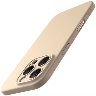 JETech Capa Fina para iPhone 16 Pro Max 6,9 Polegadas com Lente de Câmera Proteção Total, Ultrafina Leve Acabamento Fosco Case Capinha Protetora Minimalista para Telefone (Titânio-Deserto)