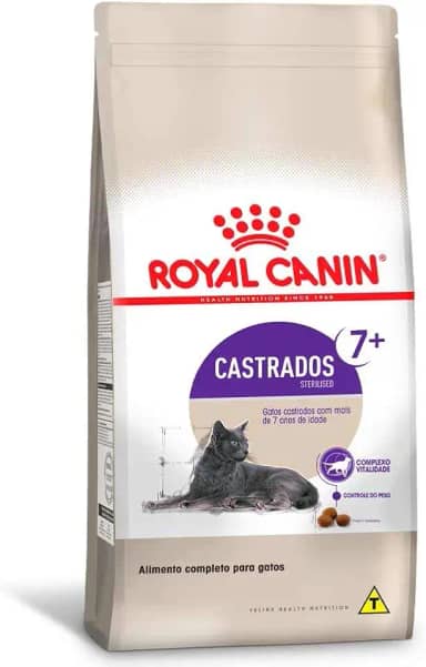 Ração Royal Canin Feline Health Nutrition Sterilised para Gatos Adultos Castrados Acima de 7 anos