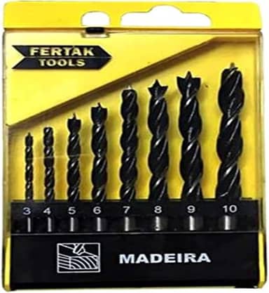 Fertak Jogo De Brocas Para Madeira 8 Peças