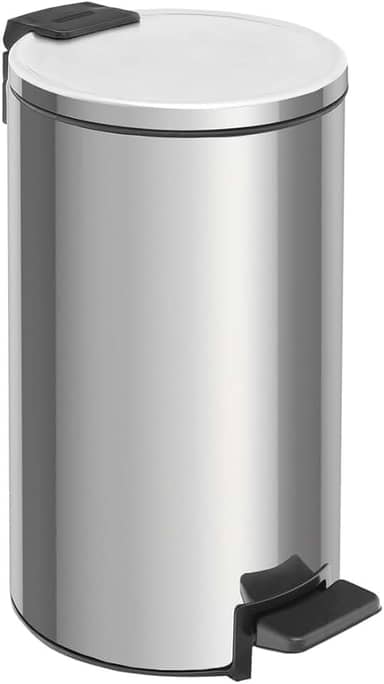 Lixeira com Pedal Tramontina Loop em Aço Inox com Acabamento Polido e Balde Interno 5 L