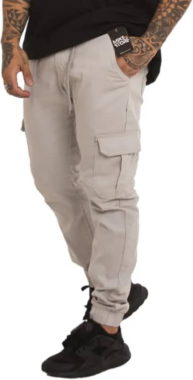 Calça Cargo Jogger Jeans Masculina Com Elástico Qualidade