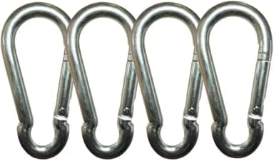 KIT MOSQUETÃO PUNCH 8X80 mm - Sem Trava - 4 Unidades - Academia Profissional