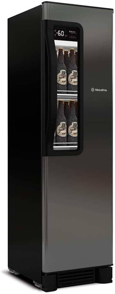 Cervejeira Vertical Metalfrio Beer Maxx 300 Porta Glass Viewer 287L Aço Inox VN28TP 220V