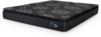 Colchão Casal Molas Ensacadas City Pillow Top 138x188x23cm Preto