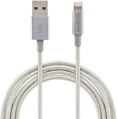 Cabo Lightning em nylon 1,5 m EUAL 15NB Branco Intelbras