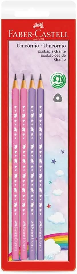 Faber-Castell SM/935UNI Unicórnio, EcoLápis Grafite, Kit com 4 lápis