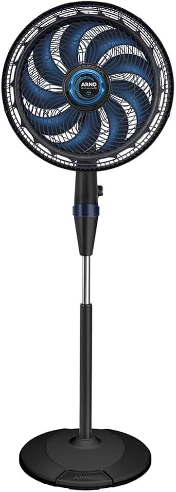 Ventilador de Coluna Arno X-TREME 9 40cm com função Repelente Líquido VE9R, 160W, 9 Pás, 3 Velocidades, Função Repelente, Oscilação 80º, Altura Ajustável de até 1,5m, 110V