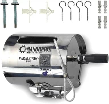 Varal Recolhível Retrátil Inox 30 Metros Mandrinox