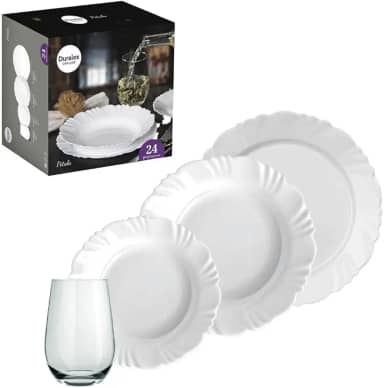 Aparelho de Jantar 24 Peças Duralex Opaline Pétala