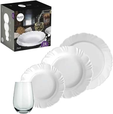 Aparelho de Jantar 24 Peças Duralex Opaline Pétala