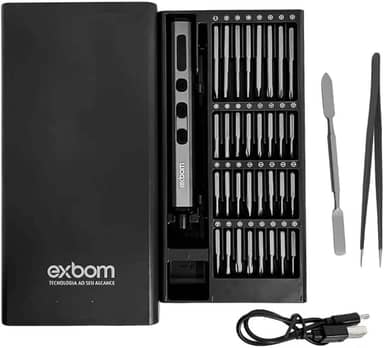 Mini Parafusadeira Elétrica Recarregável, Caneta Compacta de Precisão, Kit de Ferramentas Chave de Elétrica de Precisão 68 em 1, 64 Bits e 4 Acessórios, Multitarefas, para Manutenções Diversas