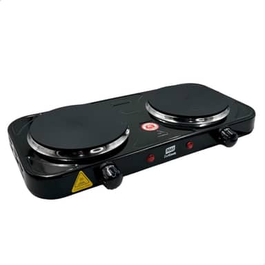 INMA, Fogão Elétrico, Fogão 2 Bocas, Fogão Portátil, Fogão De Mesa, Cooktop, Fogões Cooktop, Fogareiro Elétrico, Fogareiro Com 2 Bocas, Fogareiro Portátil (Preto 220v)