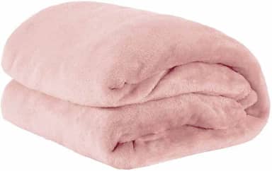 Cobertor Casal Manta Microfibra Fleece 01 Peça Rosa