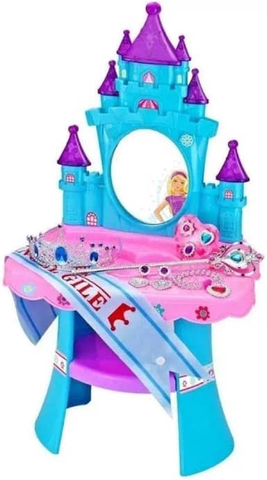 Brinquedo Penteadeira Musical Castelo Princesa com Luz e Som