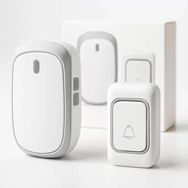 Campainha Sem Fio Residencial, Bivolta 110-220V, Longo Alcance de Comunicação, Não Precisa de Cabos, Resistente a Chuva, Kit Completo Com Campainha, Receptor, Pilha e Fixadores, 36 Tipos de Toques