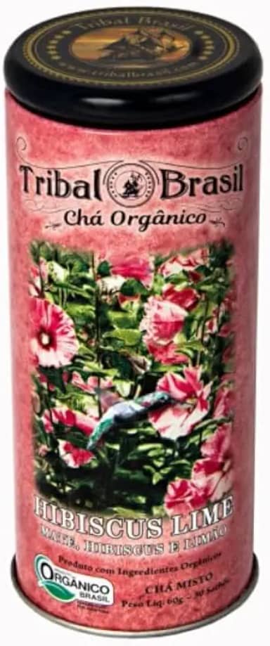 Chá Hibiscos Lime Orgânico- Lata - 30 Sachês - 60g