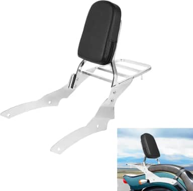 DSISIMO Encosto do passageiro Sissy Bar com bagageiro compatível com Yamaha Vstar 650 400 1996-2017 personalizado 1996-2017 Dragstar 650 400 personalizado 2011 2012 2013 2014 2015 2016 traseira Sissy